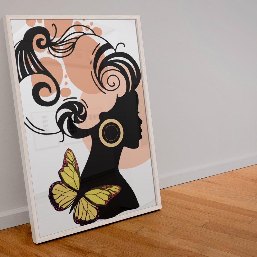 Modern Wall Art Print Tropical Girl Unframed - Picture 6 of 17